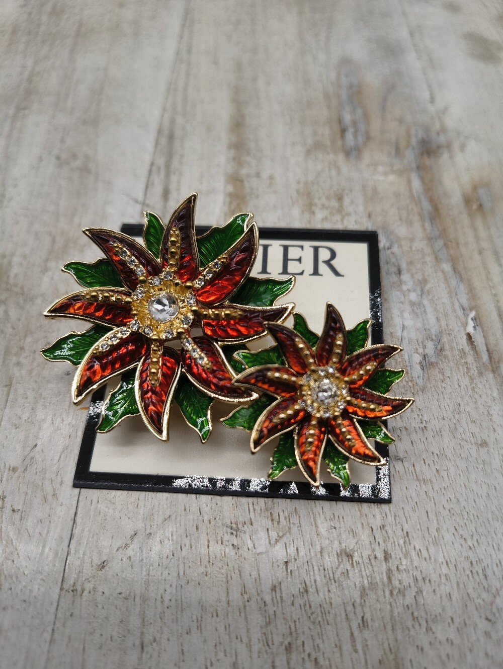 Napier Christmas Pointsetta Pin